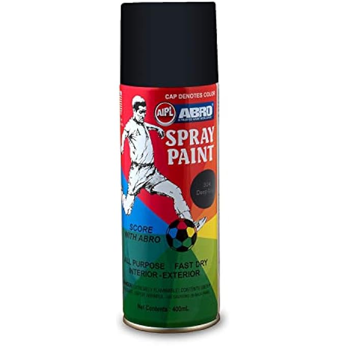 Abro SP-304 MULTIPURPOSE COLOUR SPRAY PAINT CAN FOR CARS AND BIKES (400ML, DEEP GRAY, 1 PC) - Image 1